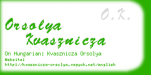 orsolya kvasznicza business card